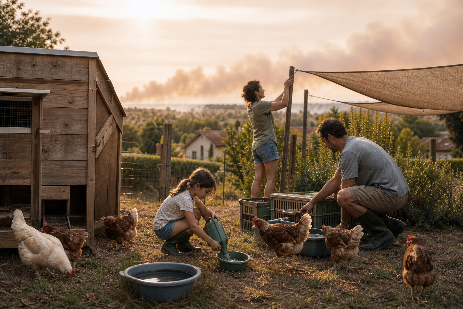 Comment faire avec ses poules face aux incendies de Gironde