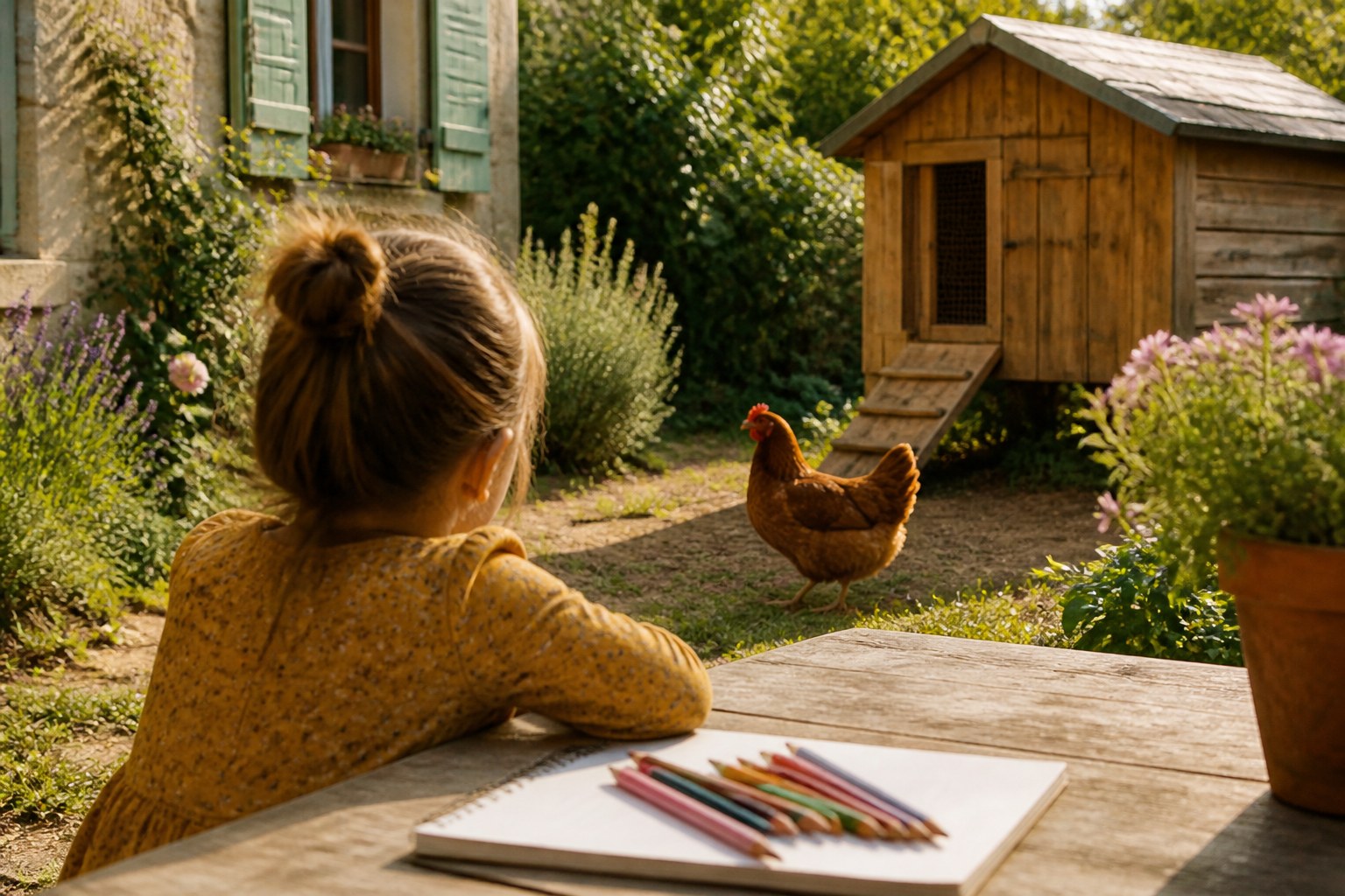 La meilleure fourniture scolaire c'est une poule