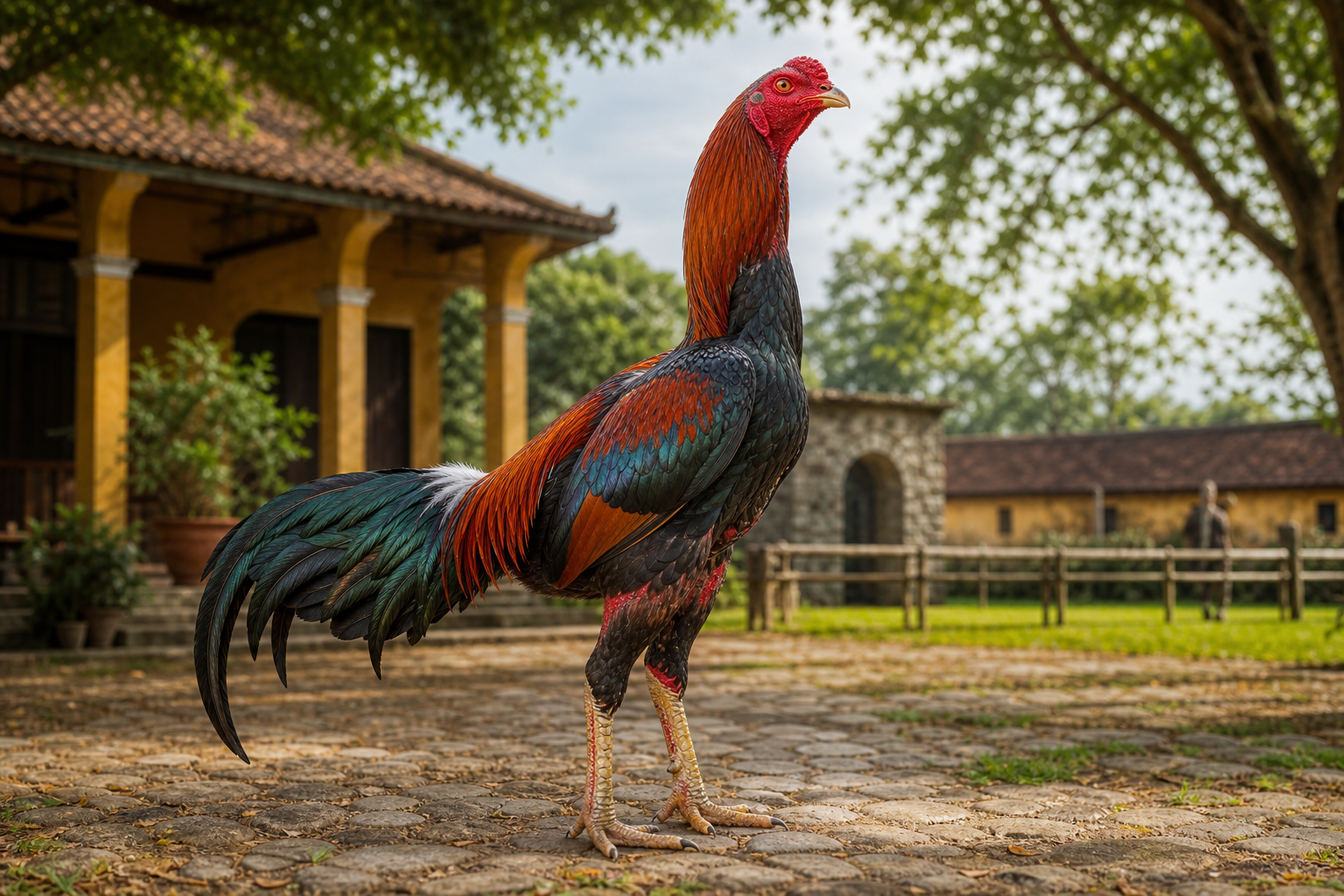 Poule combattante vietnamienne