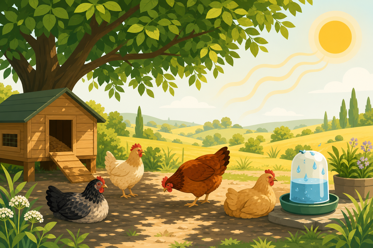 Est-ce que les poules transpirent