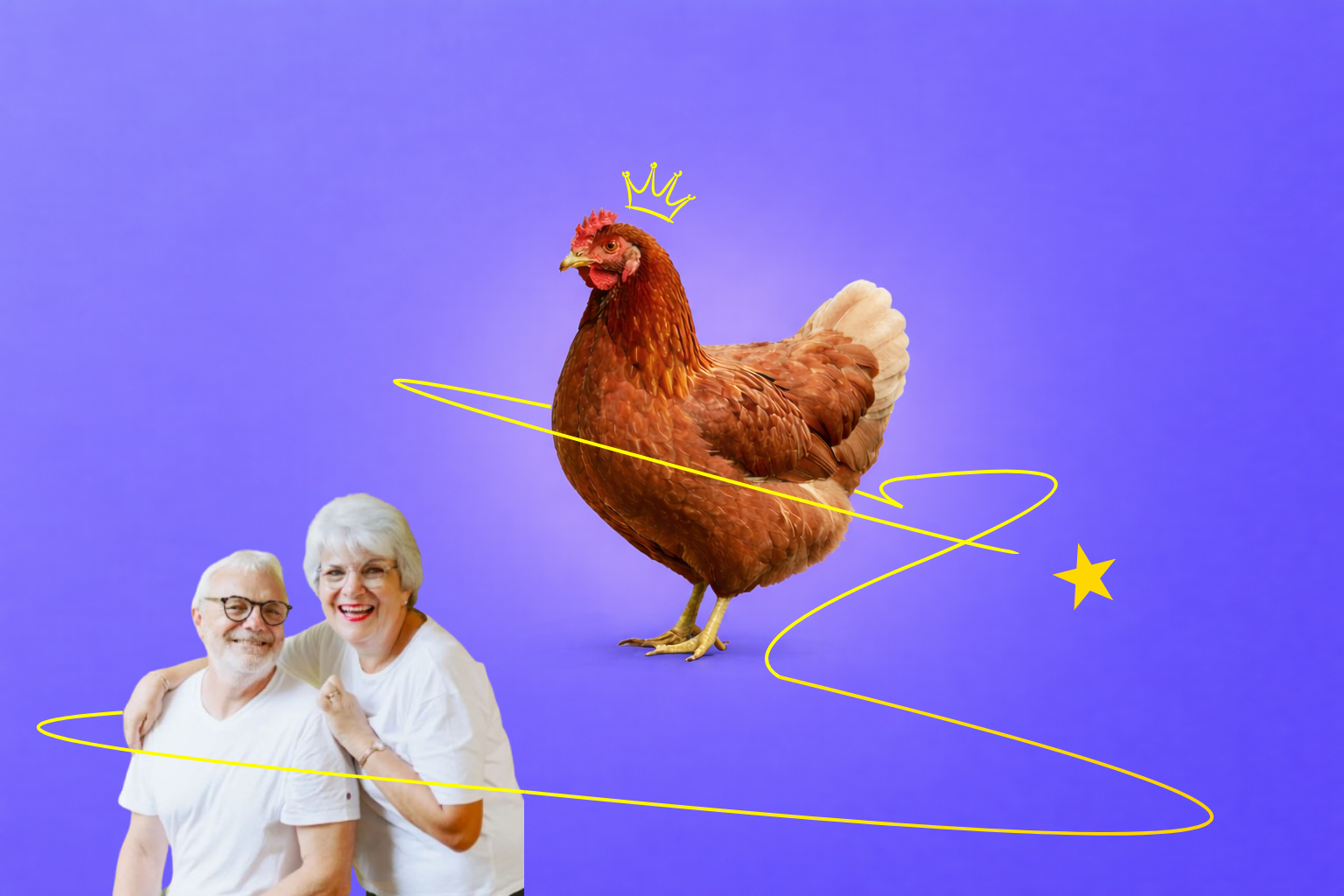 Poule pondeuse cadeau pour grands-parents